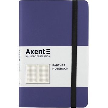 Книга записна Axent Partner Soft 8206-38-A, A5-, 125x195 мм, 96 аркушів, клітинка, гнучка обкладинка, блакитна 8206-38-A фото
