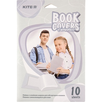 Пленка самоклеющаяся для книг Kite K20-307, 38x27 см, 10 штук, прозрачная K20-307 фото