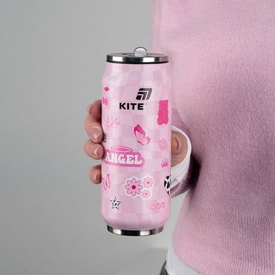 Термочашка з трубочкою Kite Angel K25-1264-2, 500мл K25-1264-2 фото