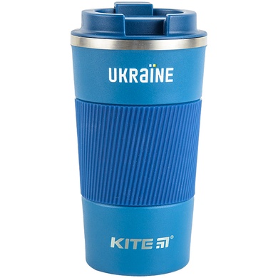 Термокружка Kite Ukraїne K22-458-05, 510 мл, синяя K22-458-05 фото
