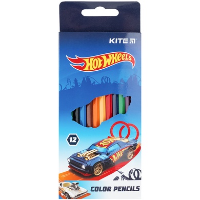 Олівці кольорові Kite Hot Wheels HW21-051, 12 шт. HW21-051 фото