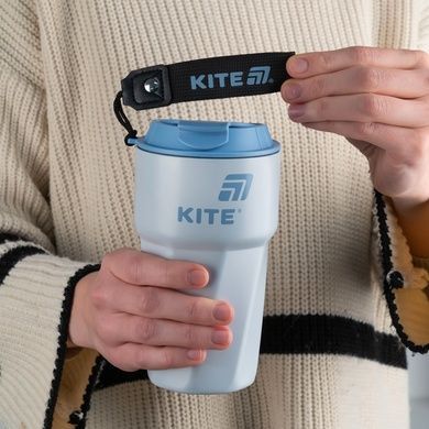 Термокружка Kite K25-1220-2, 450 мл, сіро-блакитна K25-1220-2 фото