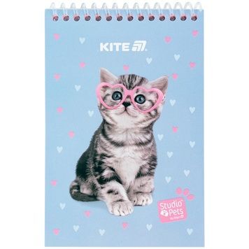 Блокнот на спіралі Kite Studio Pets SP25-196, А6, 48 аркушів, нелінований SP25-196 фото
