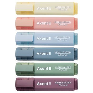 Маркер Axent Highlighter 2537-50-A, 1-5 мм, клиновидный, ассорти, morandi 2537-50-A фото