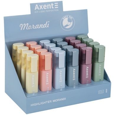 Маркер Axent Highlighter 2537-50-A, 1-5 мм, клиновидный, ассорти, morandi 2537-50-A фото