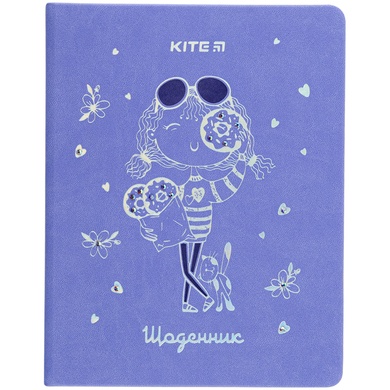 Щоденник шкільний Kite Donuts girl K22-264-4, тверда обкладинка, PU K22-264-4 фото