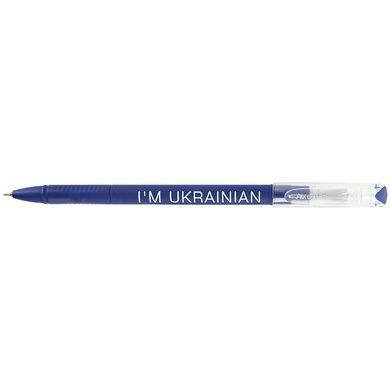 Ручка кулькова Axent Direkt I'm ukrainian AB1002-01-02-A, 0.7 мм, синя AB1002-01-02-A фото
