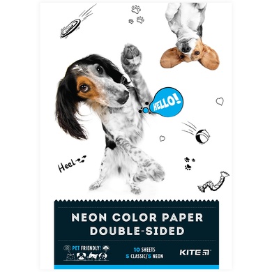 Папір кольоровий двосторонній Kite Dogs K22-288, А4 K22-288 фото
