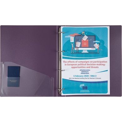 Папка на 4-х кільцях Axent 1208-11-A, А4, 35 мм, сливова 1208-11-A фото