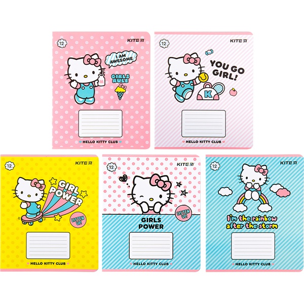 Зошит шкільний Kite Hello Kitty HK22-234, 12 аркушів, лінія HK22-234 фото