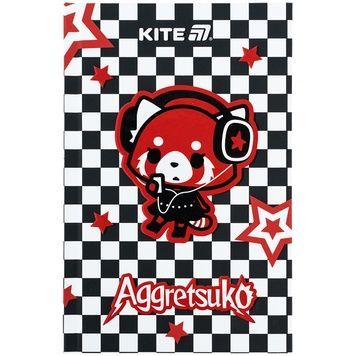 Книга записна Kite Aggretsuko AR25-199, тверда обкладинка, А6, 80 аркушів, клітинка AR25-199 фото