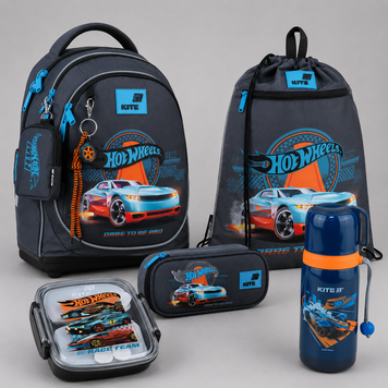Шкільний набір 5в1 Kite Education Hot Wheels SET_HW26-724S SET_HW26-724S фото