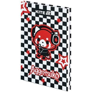 Книга записна Kite Aggretsuko AR25-199, тверда обкладинка, А6, 80 аркушів, клітинка AR25-199 фото