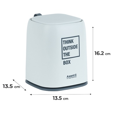 Настольный контейнер для мусора Axent 2133-21-A, прямоугольный, белый 2133-21-A фото