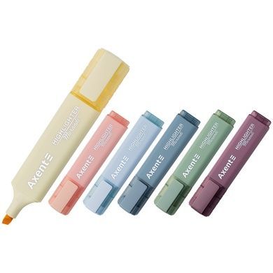 Маркер Axent Highlighter 2537-60-A, 1-5 мм, клиновидный, набор, morandi 2537-60-A фото