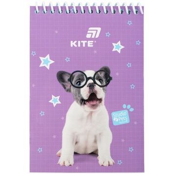 Блокнот на спіралі Kite Studio Pets SP26-196, А6, 48 аркушів, нелінований SP26-196 фото