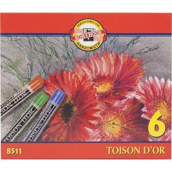 Крейда-пастель TOISON D'OR, 6 кол. 8511 фото