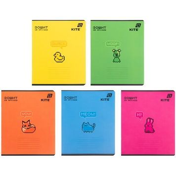 Зошит шкільний Kite One color K26-237-1, 18 аркушів, лінія K26-237-1 фото