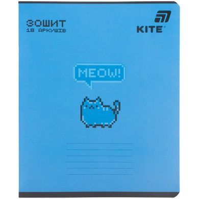 Зошит шкільний Kite One color K26-237-1, 18 аркушів, лінія K26-237-1 фото
