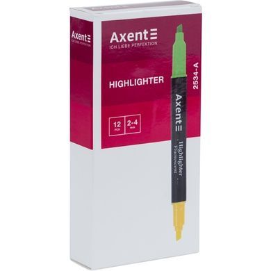 Маркер Axent Highlighter Dual 2534-02-A, 2-4 мм, клиновидный, голубой+желтый 2534-02-A фото