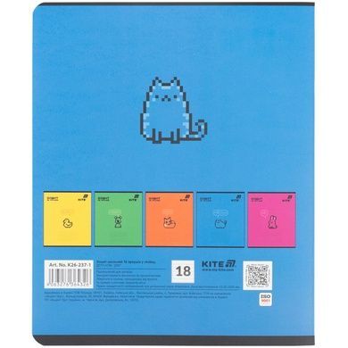 Зошит шкільний Kite One color K26-237-1, 18 аркушів, лінія K26-237-1 фото