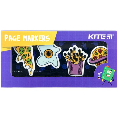 Закладки пластиковые Kite Space food K22-479-1, 4x20 шт, 35х50 мм K22-479-1 фото