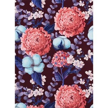 Книга записна Axent Bloom 8456-3-A, А5, 96 аркушів, клітинка, тверда обкладинка, фіолетова 8456-3-A фото