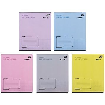Зошит шкільний Kite One color K26-236-1, 18 аркушів, клітинка K26-236-1 фото
