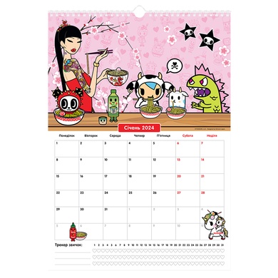 Календар-планер настінний Kite tokidoki TK23-440-2 на 2023-2024 р. TK23-440-2 фото