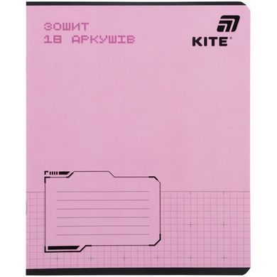 Зошит шкільний Kite One color K26-236-1, 18 аркушів, клітинка K26-236-1 фото