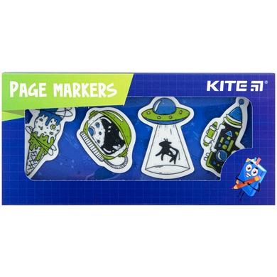 Закладки пластиковые Kite UFO K22-479-2, 4x20 шт, 35х50 мм K22-479-2 фото