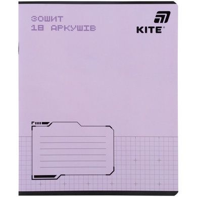 Зошит шкільний Kite One color K26-236-1, 18 аркушів, клітинка K26-236-1 фото