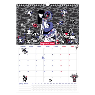 Календар-планер настінний Kite tokidoki TK23-440-2 на 2023-2024 р. TK23-440-2 фото