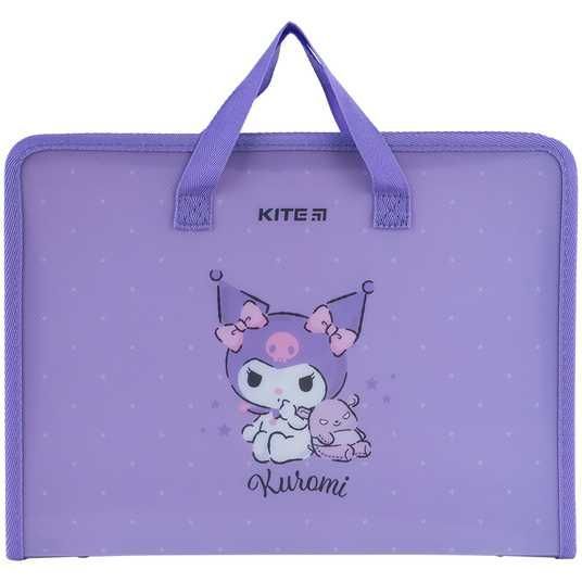 Папка-портфель на молнии Kite Kuromi HK24-202, 1 отделение, A4