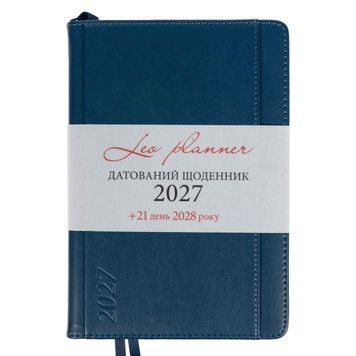 Щоденник діловий Leo Planner Legacy A5 датований 2027 твердий синій 368 сторінок 252734 фото