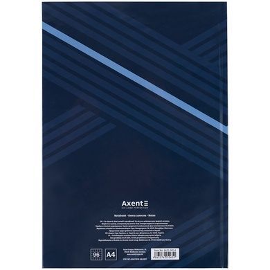Книга записна А4 96арк., кліт., Lines, синя 8422-581-A фото