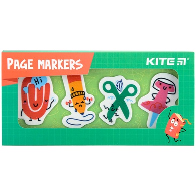 Закладки пластиковые Kite Office K22-479-3, 4x20 шт, 35х50 мм K22-479-3 фото