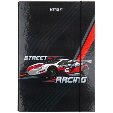 Папка для зошитів на гумці Kite Racing K23-210-2, картон K23-210-2 фото