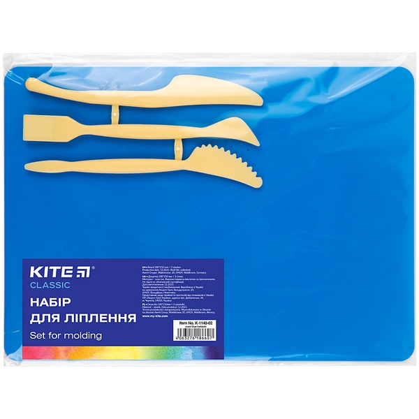 Набор для лепки Kite Classic K-1140-02 (доска + 3 стеки), синий K-1140-02 фото