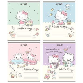 Зошит шкільний Kite Hello Kitty HK25-235-1, 12 аркушів, коса лінія HK25-235-1 фото