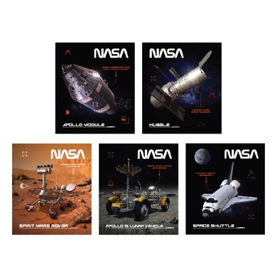 Зошит шкільний Kite NASA NS24-259, 48 аркушів, клітинка NS24-259 фото