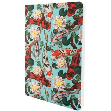 Книга записная Axent Fish 8700-4-A, А5, 80 листов, клетка, голубовато-красная 8700-4-A фото