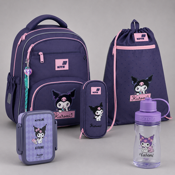 Шкільний набір 5в1 Kite Education Kuromi SET_HK26-773M  SET_HK26-773M фото