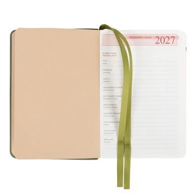 Ежедневник Leo Planner Prime A6 датированный 2027 мягкий оливковый 352 страницы 252736 фото