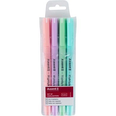 Маркер Axent Highlighter Pastel 2533-40-A, 2-4 мм, клиноподібний, набір 2533-40-A фото