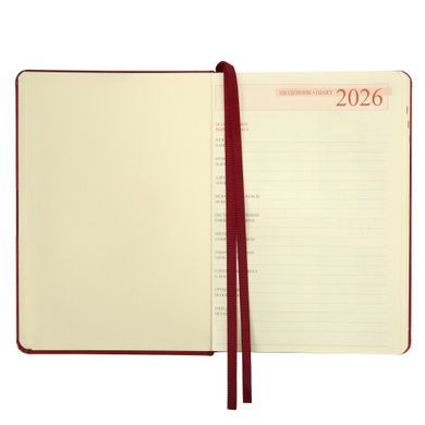 Щоденник-діловий записник А5 Leo Planner датований 2026 "Persona", твердий, бордовий, 368 сторінок (252663) 252663 фото