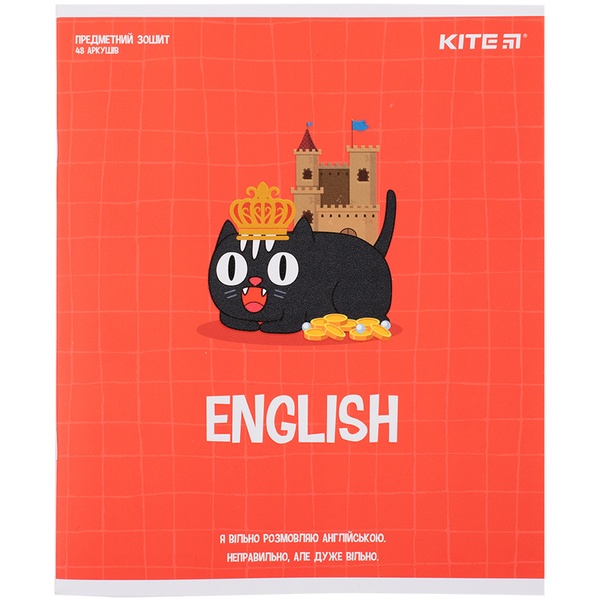 Предметная тетрадь Kite Cat K23-240-18, 48 листов, в линию, английский язык K23-240-18 фото