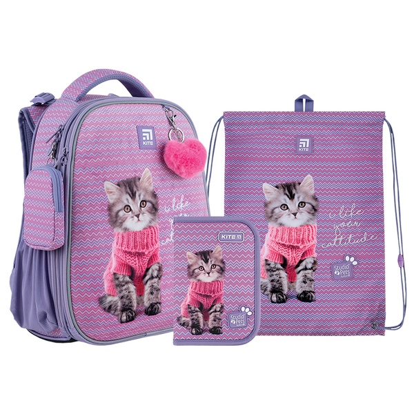 Школьный набор Kite Studio Pets SET_SP24-531M (рюкзак, пенал, сумка) SET_SP24-531M фото