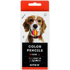 Карандаши цветные трёхгранные Kite Dogs K22-053-1, 12 цветов K22-053-1 фото