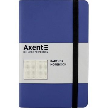 Книга записна Axent Partner Soft 8312-02-A, A5-, 125x195 мм, 96 аркушів, крапка, гнучка обкладинка, темно-синя 8312-02-A фото